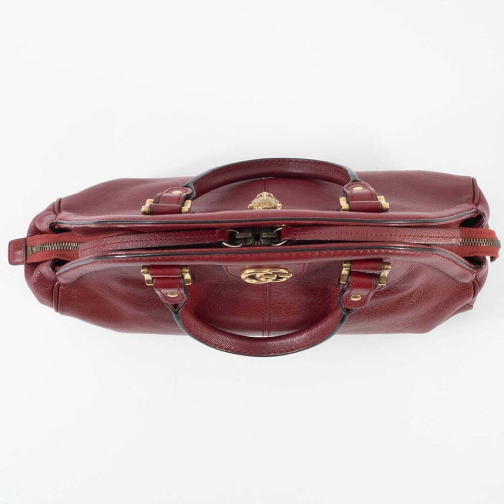 GUCCI Red Leather Shoulder Bag - Picture 6 of 16